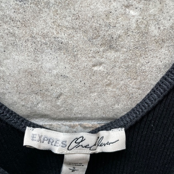 ❤️ EXPRESS ONE ELEVEN RIBBED TANK TOP BODYSUIT SIZE SMALL - Picture 3 of 4